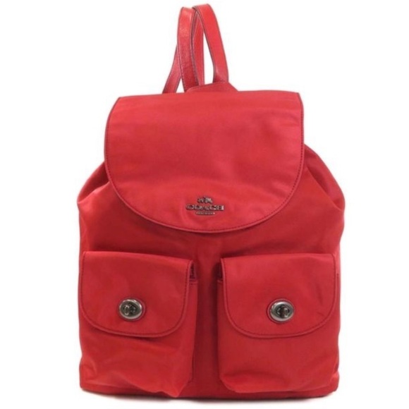 NEW Coach New York Red Nylon Backpack 58814 main image 4
